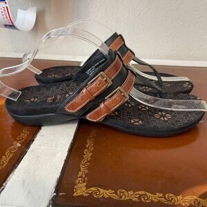 Dr Weil by Orthaheel Clarity Black/Tan Sandal